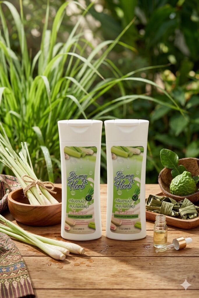 ครีมอาบน้ำสมุนไพรตะไคร้หอม1