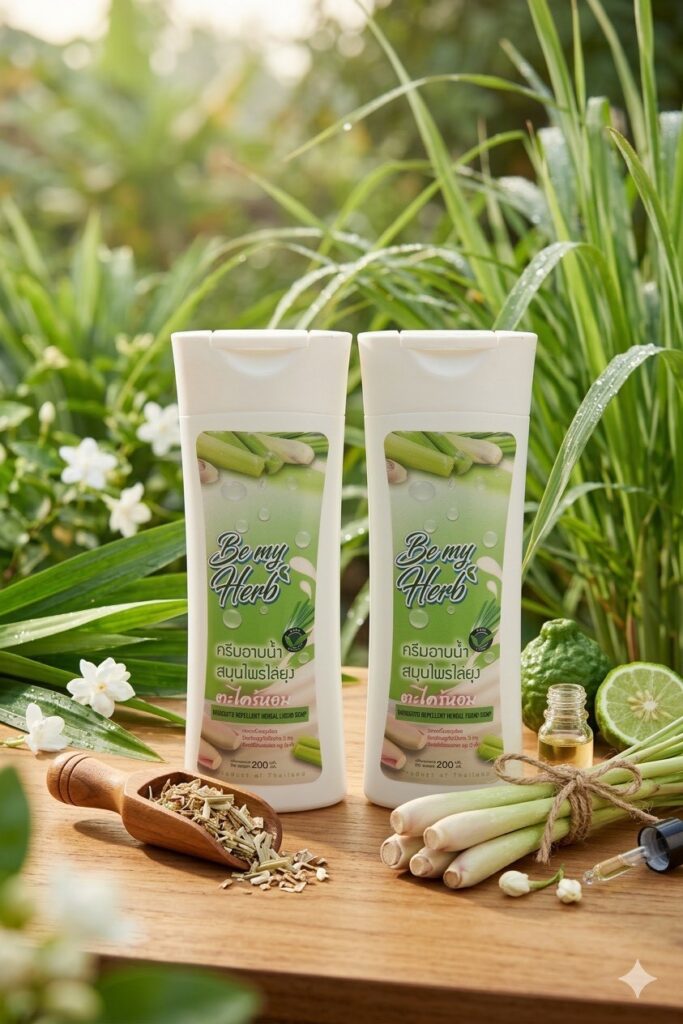 ครีมอาบน้ำสมุนไพรตะไคร้หอม2
