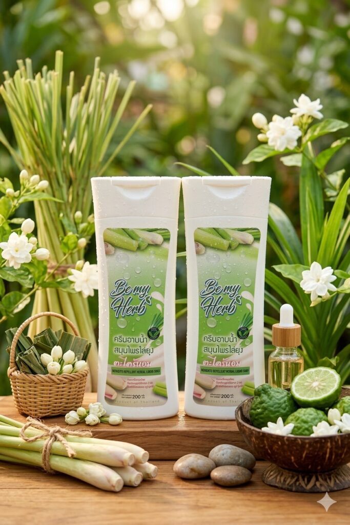 ครีมอาบน้ำสมุนไพรตะไคร้หอม3