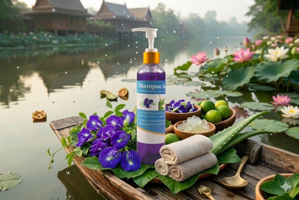 แชมพูสมุนไพรอัญชันว่านหางจระเข้