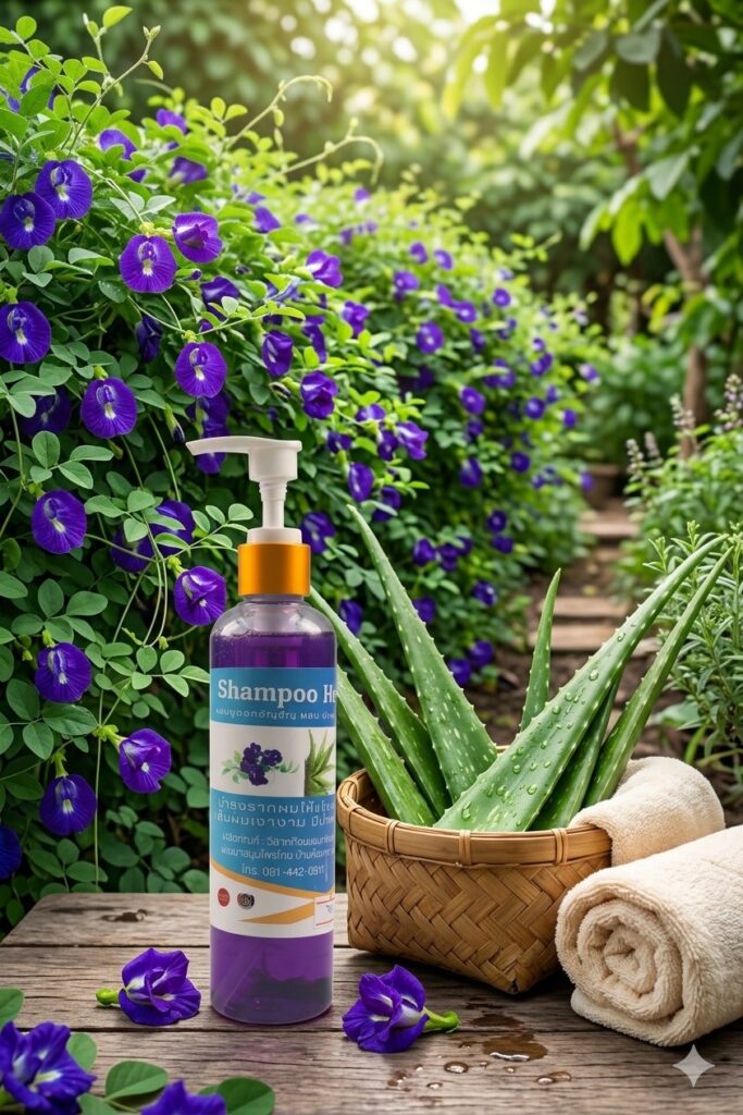 แชมพูอัญชันว่างหางจรจระเข้