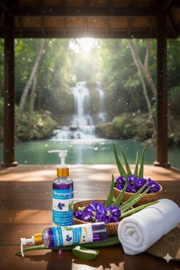 แชมพูอัญชันและว่านหางจระเข้8