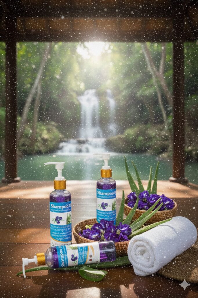 แชมพูอัญชันและว่านหางจระเข้9